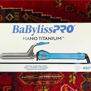 BaByliss PRO Nano Titanium Spring Curling Iron 1”